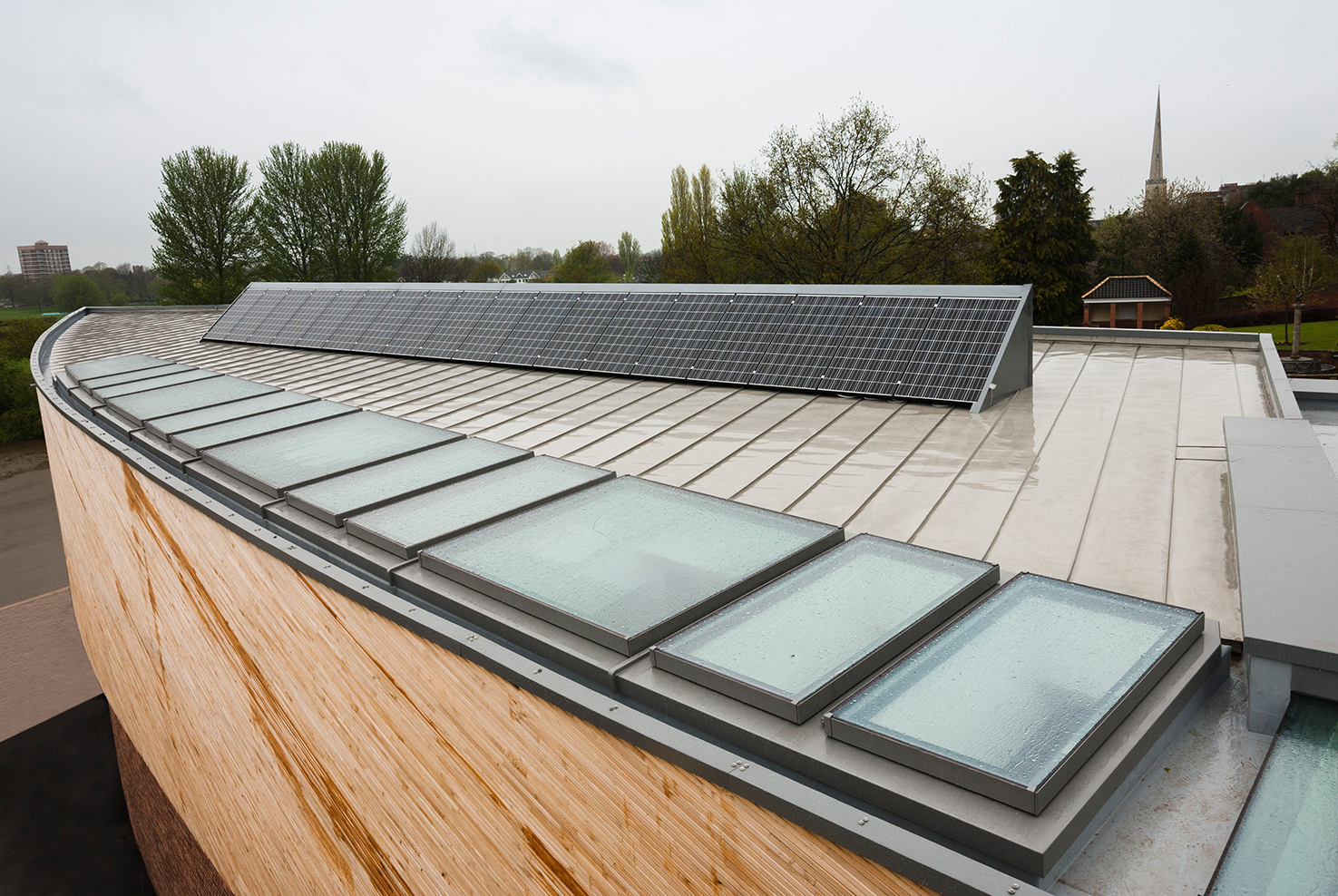 Linked Flat Rooflights for Michael Baker Boathouse